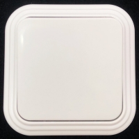 Ретро выключатель пластик о/у, 1-клавишный, 6А, белый (White)
